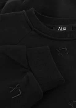 zwarte alix the label sweater knitted logo sweater