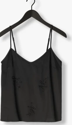 zwarte alix the label top ladies woven satin beaded camisole