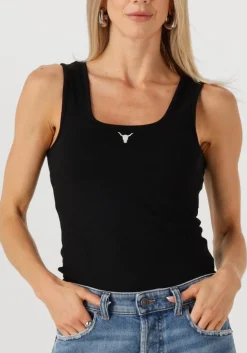 zwarte alix the label top ladies knitted tanktop