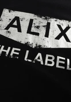 zwarte alix the label t-shirt foil print t-shirt