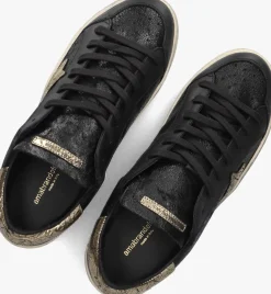 zwarte ama brand deluxe lage sneakers slam
