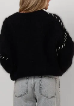 zwarte american dreams trui catio mohair stitch pullover