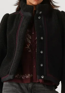 zwarte antik batik teddy jas sally jacket