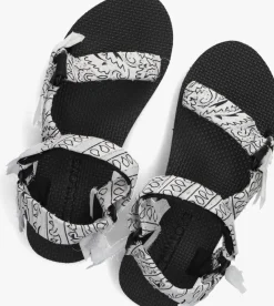 zwarte arizona love platte sandalen trekky bandana