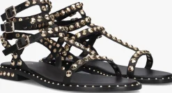 zwarte ash platte sandalen play