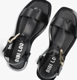 zwarte bibi lou platte sandalen 901z10aa
