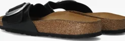 zwarte birkenstock slippers madrid big buckle dames