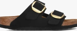 zwarte birkenstock slippers arizona big buckle