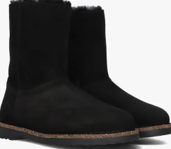 zwarte birkenstock snowboots uppsala zip shearling