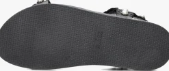 zwarte blasz platte sandalen saran-14