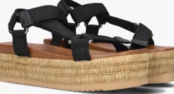 zwarte blasz platte sandalen cls14351