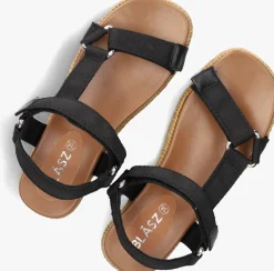 zwarte blasz platte sandalen cls14351
