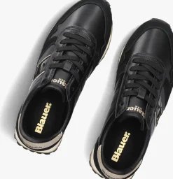 zwarte blauer lage sneakers millen03