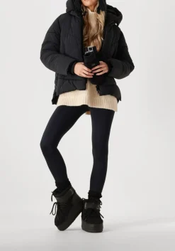 zwarte blonde08 gewatteerde jas korte doorgestikte jas