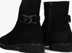 zwarte brunate enkellaarsjes 18271