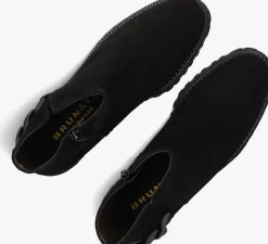 zwarte brunate enkellaarsjes 18271