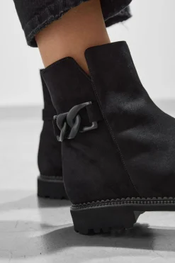 zwarte brunate enkellaarsjes 18271