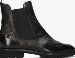 zwarte brunate enkellaarsjes 18119