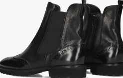 zwarte brunate enkellaarsjes 18119