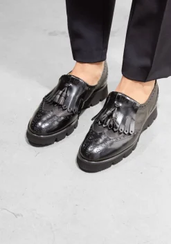 zwarte brunate instappers 11076