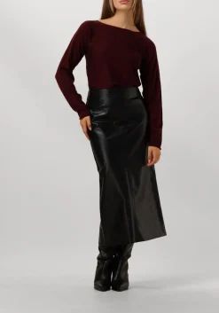 zwarte bruuns bazaar maxirok croco tuanella skirt