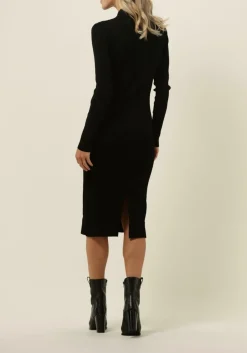 zwarte bruuns bazaar midi jurk celosia johanna knit dress