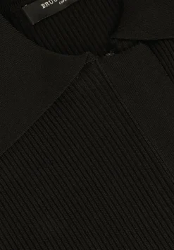 zwarte bruuns bazaar midi jurk celosia johanna knit dress