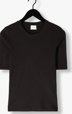 zwarte closed top crewneck shortsleeve
