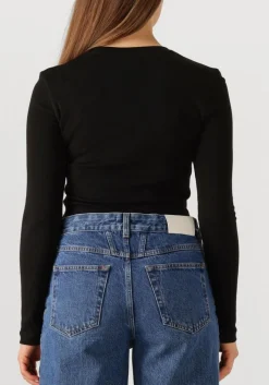 zwarte closed top crewneck long sleeve
