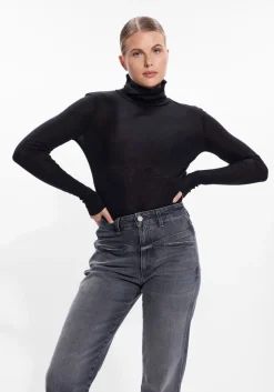 zwarte closed trui turtle neck