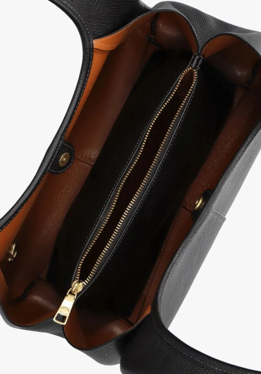 zwarte coach schoudertas lana