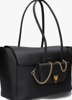 zwarte coccinelle handtas double beat