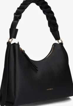 zwarte coccinelle schoudertas boheme grana double