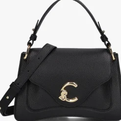 zwarte coccinelle schoudertas c-me