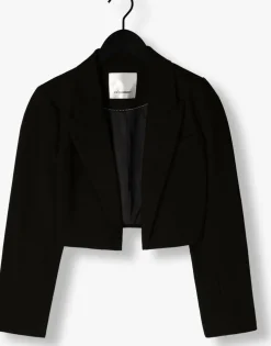 zwarte co'couture blazer vola crop blazer