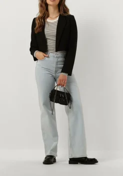 zwarte co'couture blazer vola crop blazer