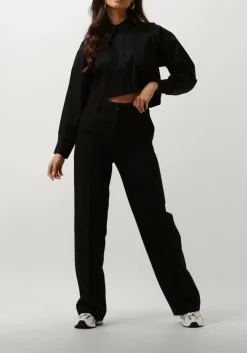 zwarte co'couture blouses cotton crisp cropped shirt