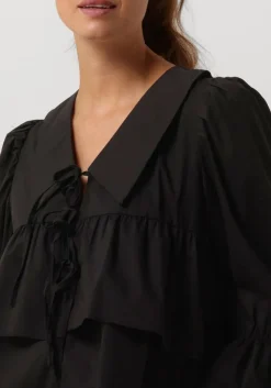 zwarte co'couture blouses co crisp collor blouse