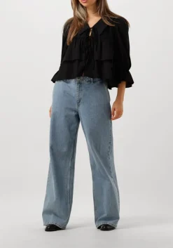 zwarte co'couture blouses co crisp collor blouse