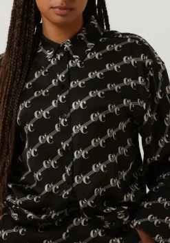 zwarte co'couture blouses logo oversized shirt