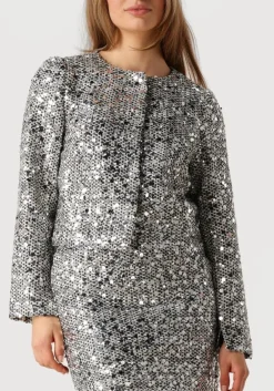 zwarte co'couture jack boucle cc sequin cocktail jacket