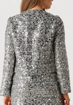 zwarte co'couture jack boucle cc sequin cocktail jacket