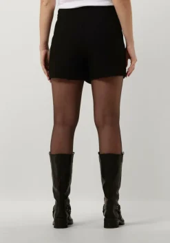 zwarte co'couture korte broek vola wrap skort
