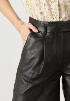 zwarte co'couture korte broek phoebecc leather pleat shorts