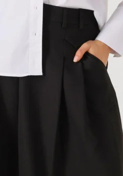 zwarte co'couture maxirok luna pocket pleat skirt