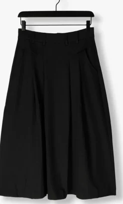 zwarte co'couture maxirok luna pocket pleat skirt