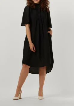 zwarte co'couture midi jurk cullum volume ss dress