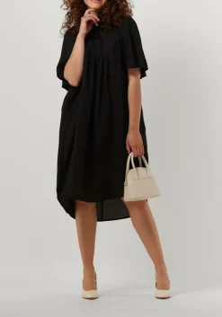 zwarte co'couture midi jurk cullum volume ss dress