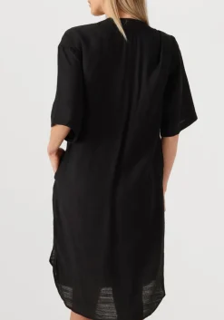 zwarte co'couture midi jurk caryncc pleat tunic dress