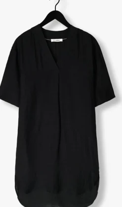 zwarte co'couture midi jurk caryncc pleat tunic dress